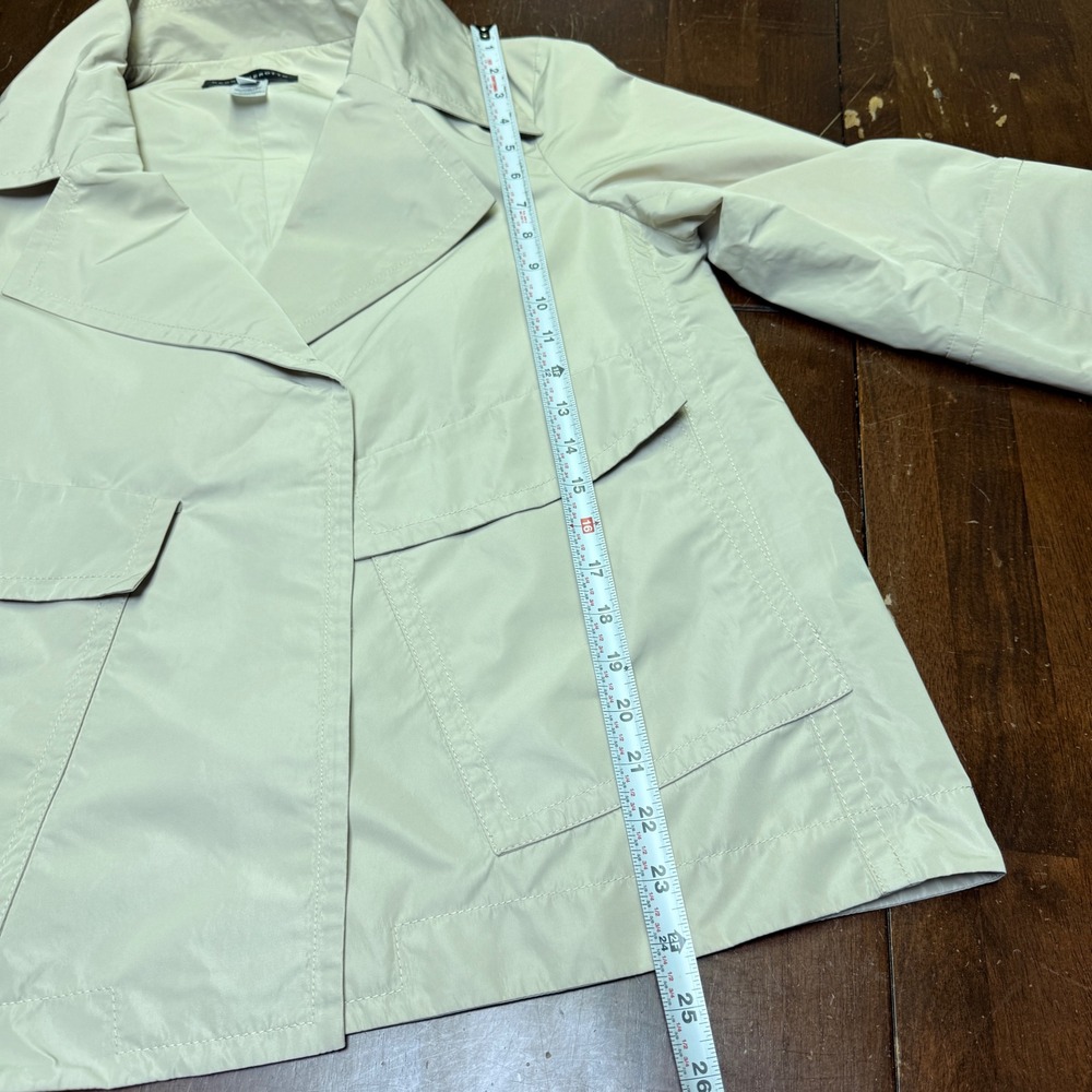 DENNIS MEROTTO Womens Cream Light Jacket Button Front Size 6 - Picture 6 of 6